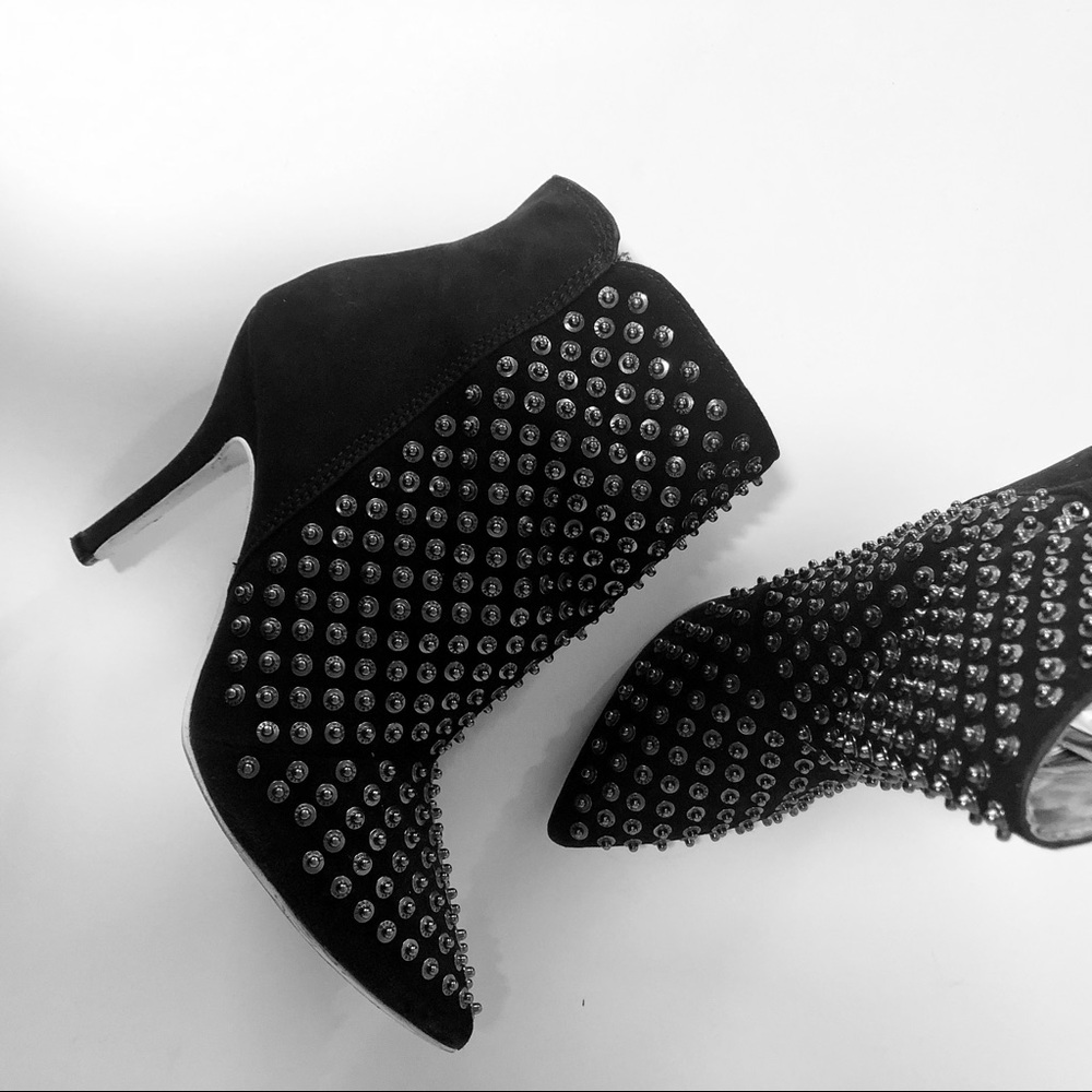 Diesel Suede Studded Leather Boots